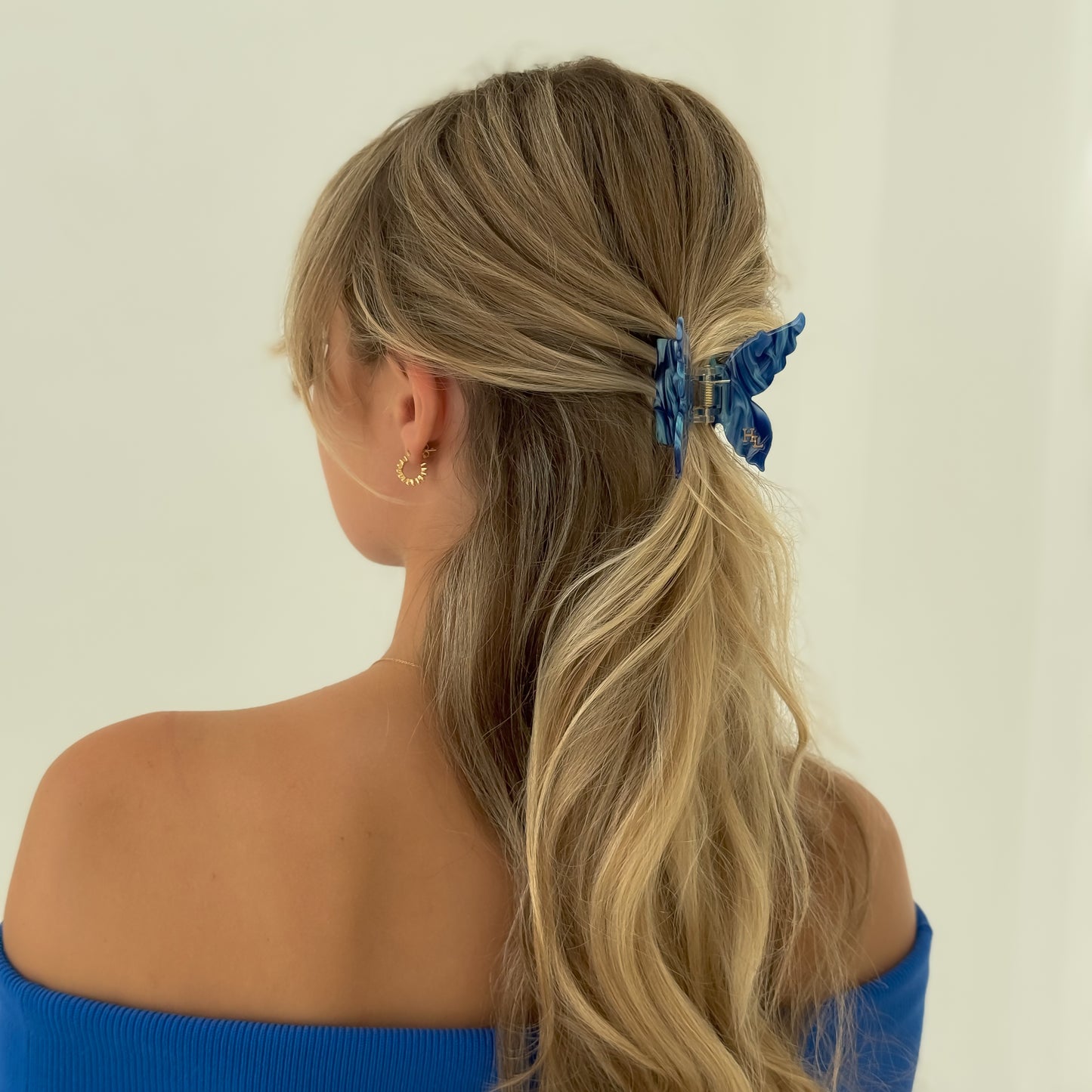 Ecofriendly Acetate Butterfly Claw - Ocean