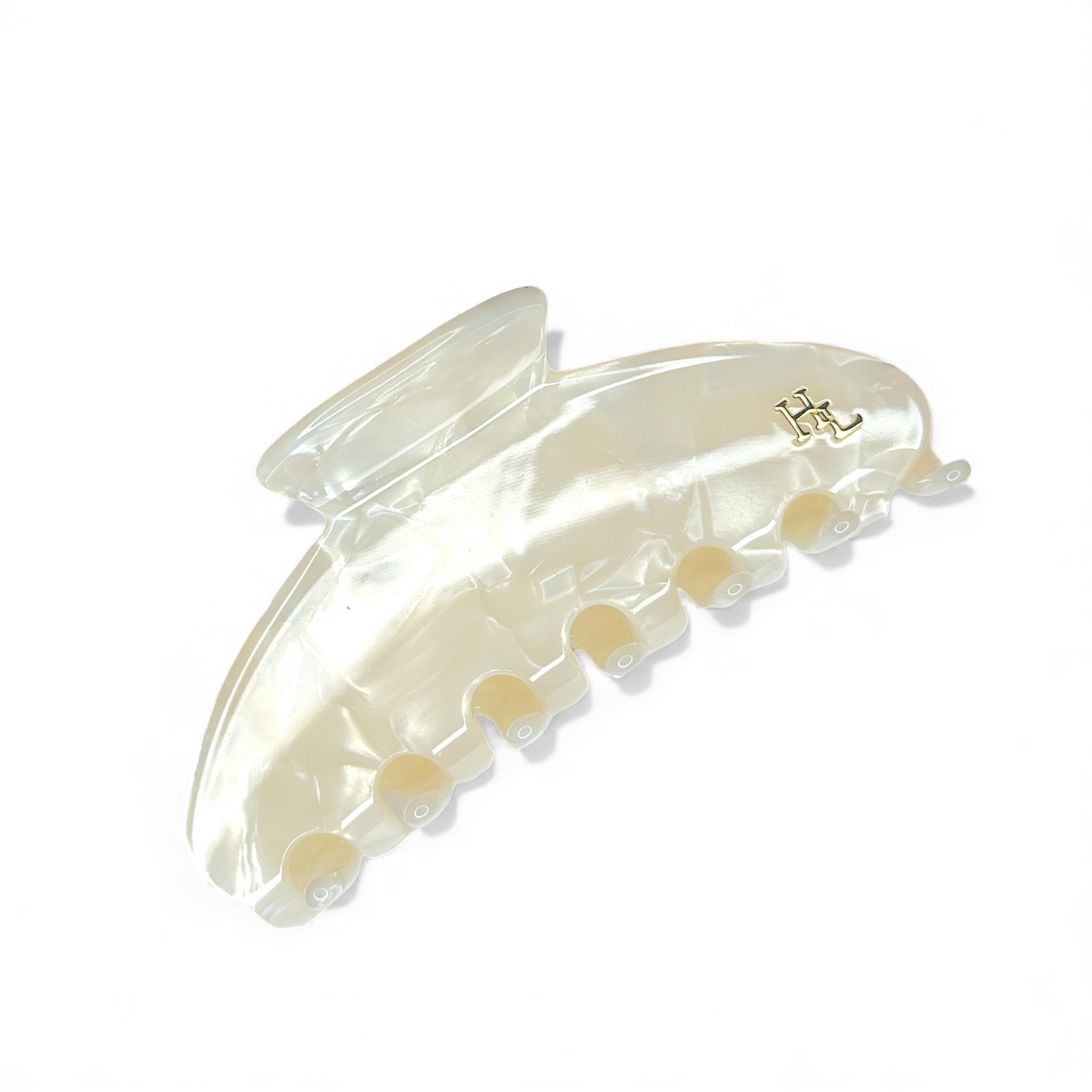 Ecofriendly Acetate Round Claw - White