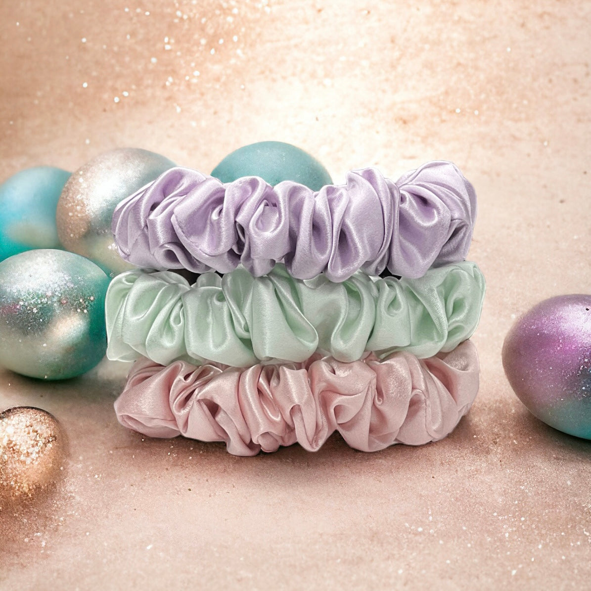 Silk Mini Scrunchie Set - Pastel Set