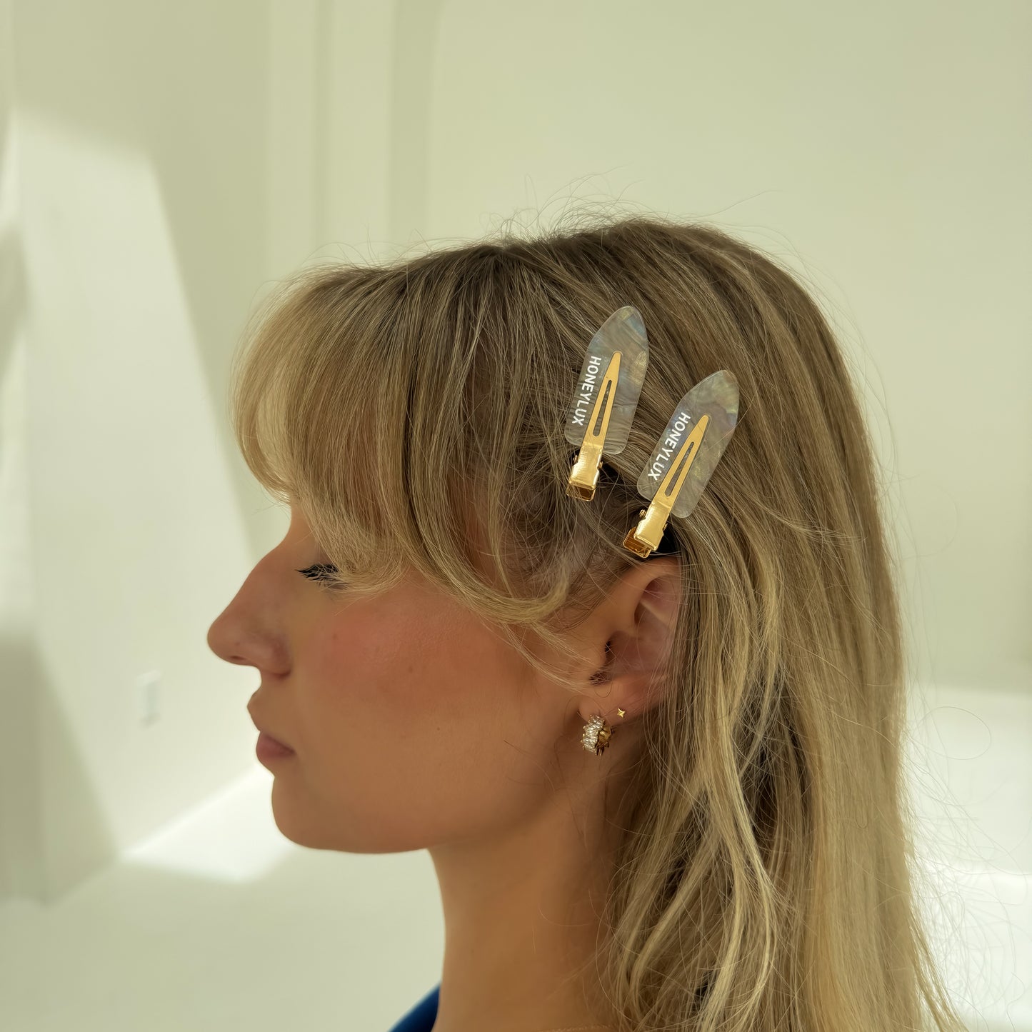 Ecofriendly No-Crease Hair Clips - Pearl