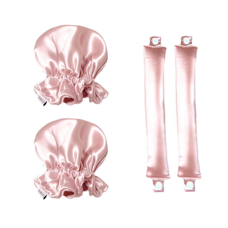 Organic Silk Heatless Curlers - Pink