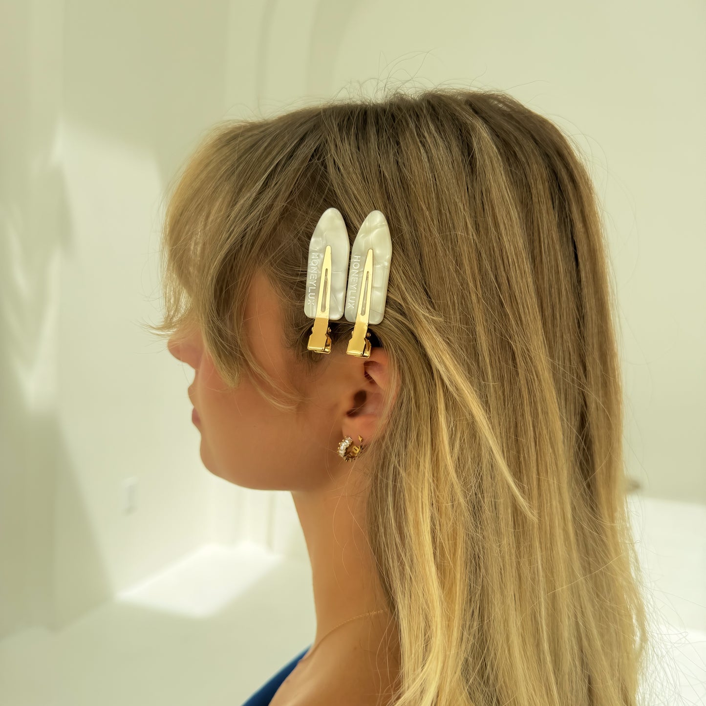 Ecofriendly No-Crease Hair Clips - Pearl