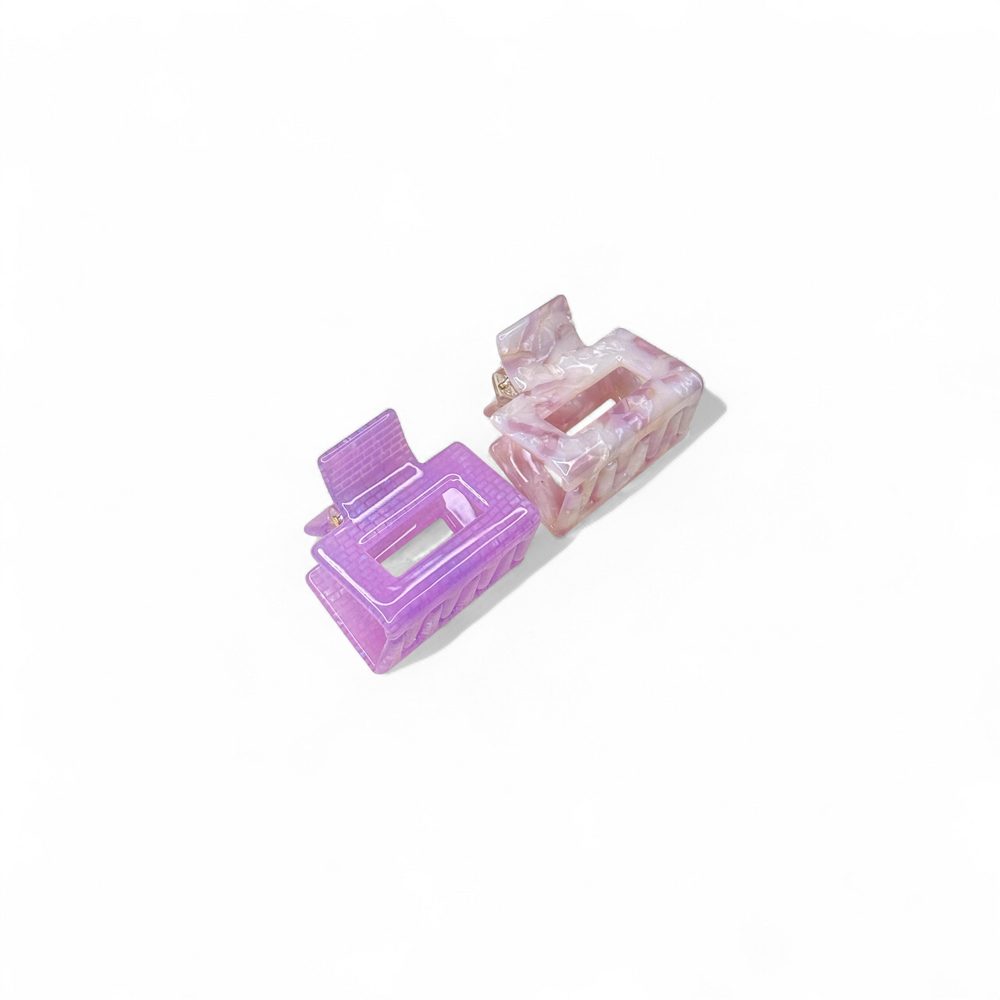 Ecofriendly Acetate Mini Square Claws - Sweetheart Set
