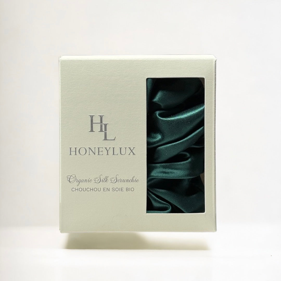Organic Premium Silk Scrunchie - Pine