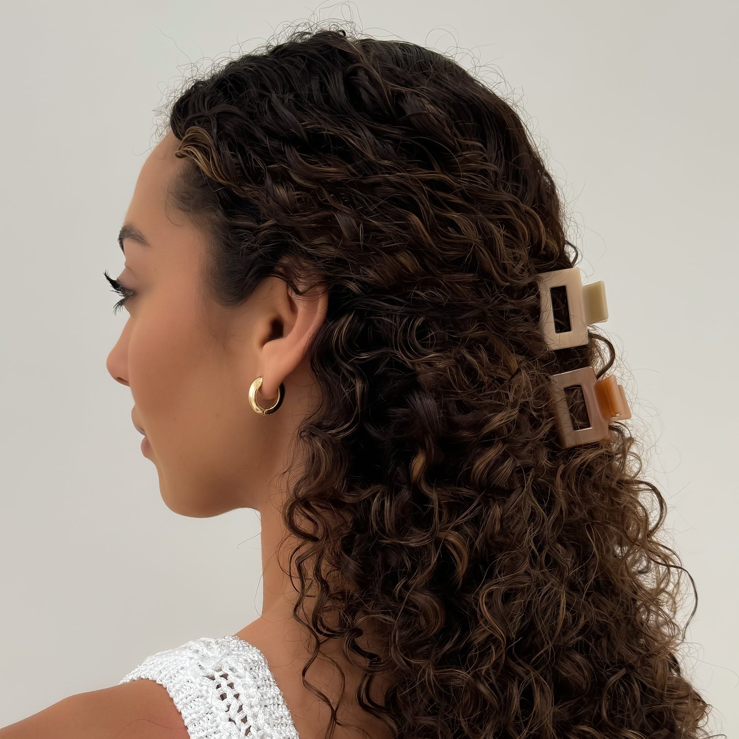 Ecofriendly Acetate Mini Square Claws - Blonde Set