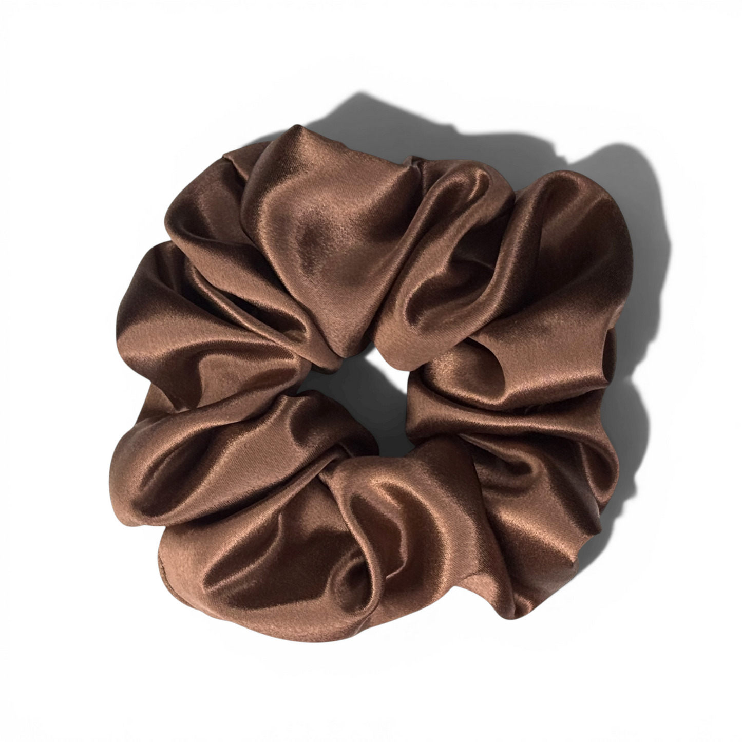 Organic Premium Silk Scrunchie - Mocha