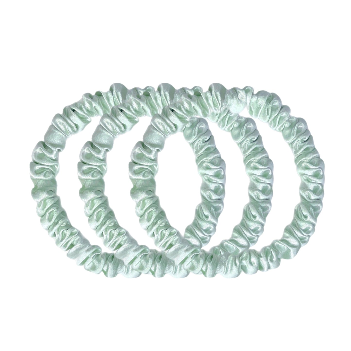 Skinny Silk Scrunchies - Mint