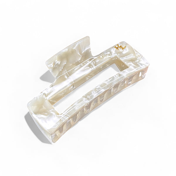 Ecofriendly Acetate Large Claw - White