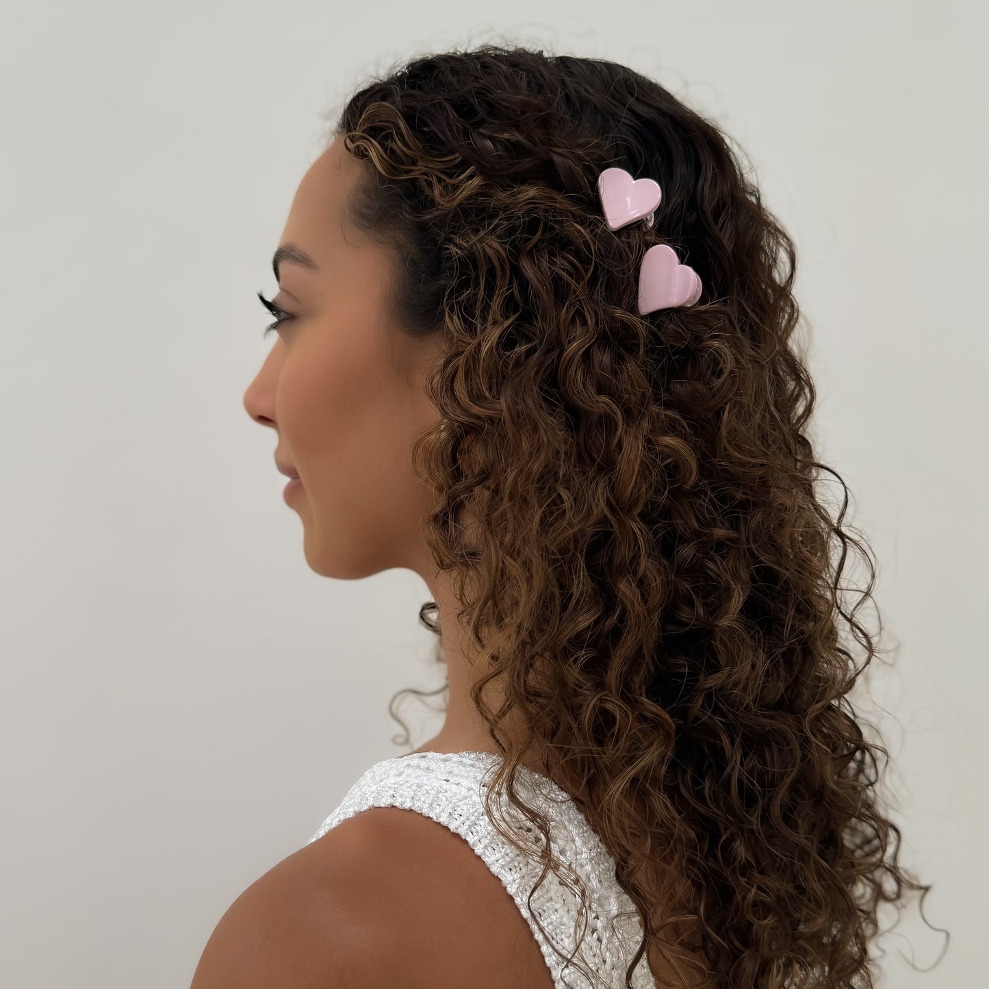 Ecofriendly Acetate 2 Pack Mini Heart Claws - Pink