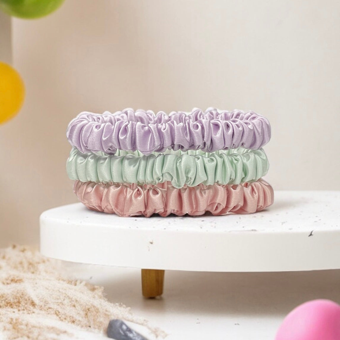 Skinny Silk Scrunchie Pastel Set