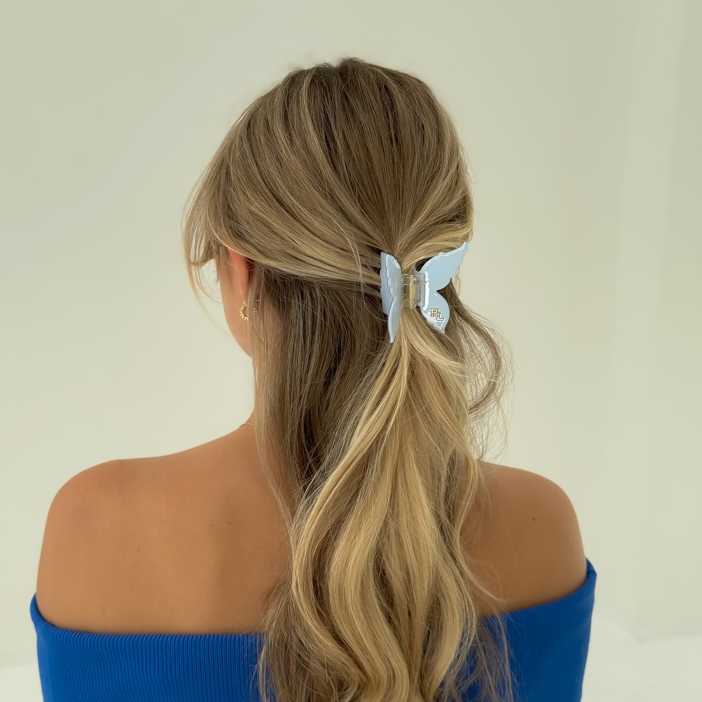 Ecofriendly Acetate Butterfly Claw - Arctic Blue