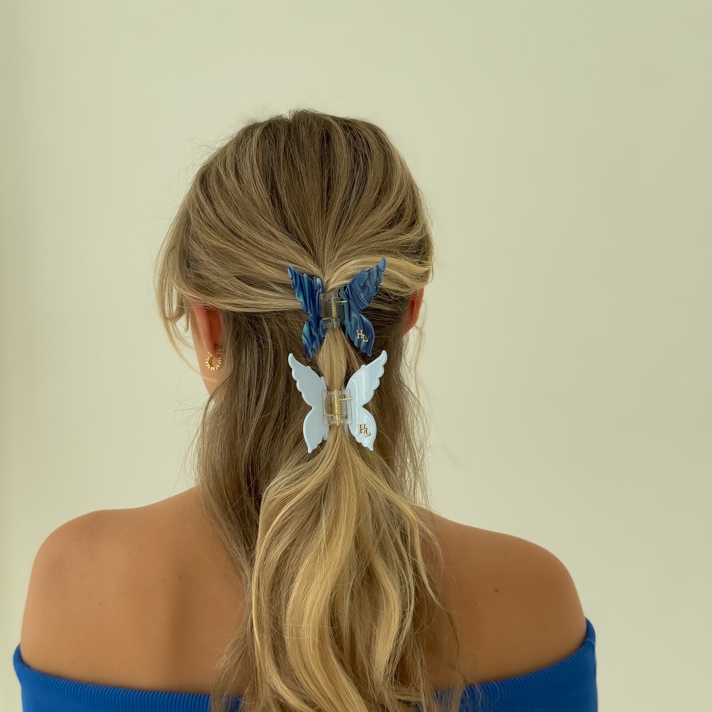Ecofriendly Acetate Butterfly Claw - Ocean