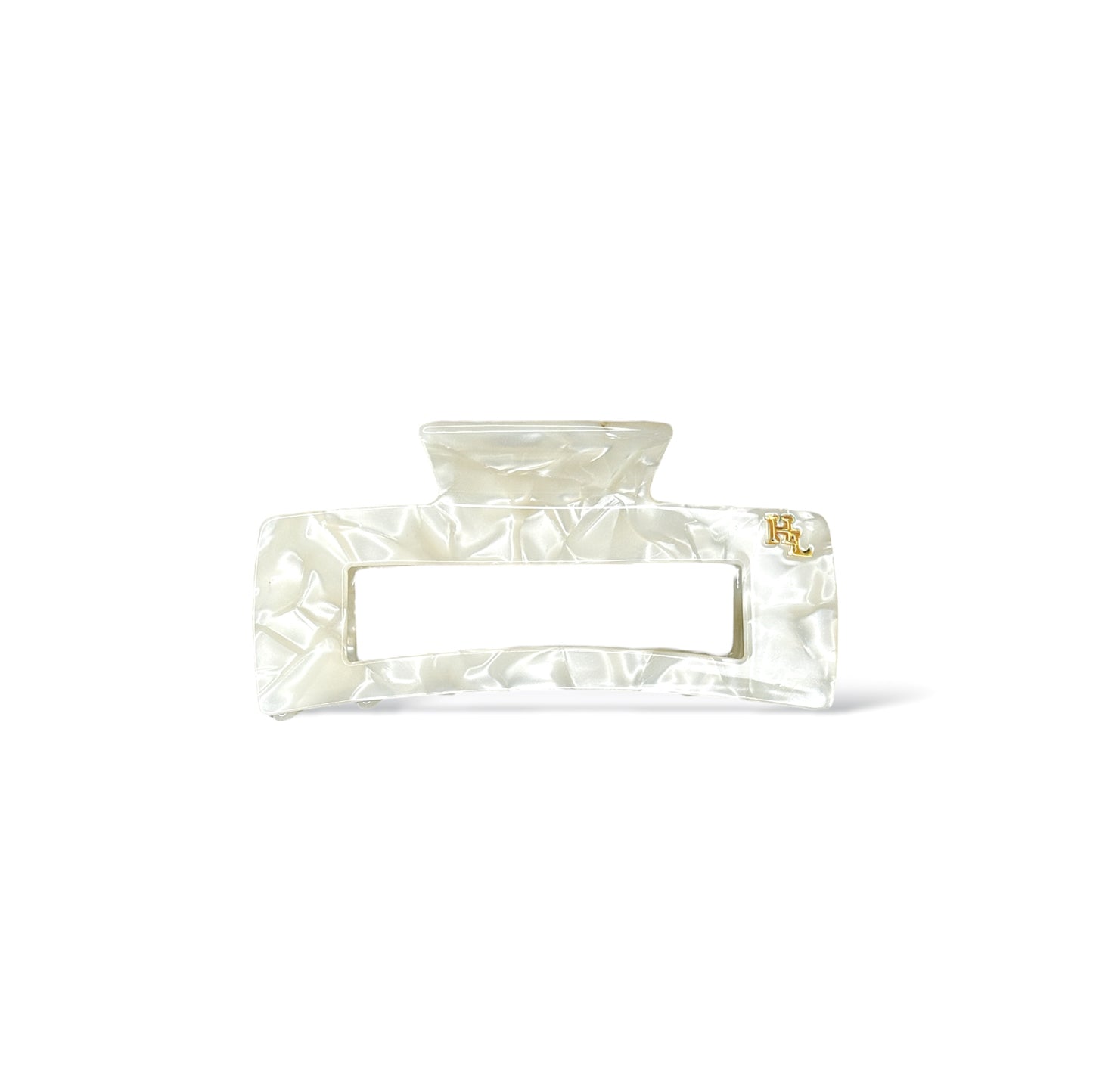 Ecofriendly Acetate Large Claw - White