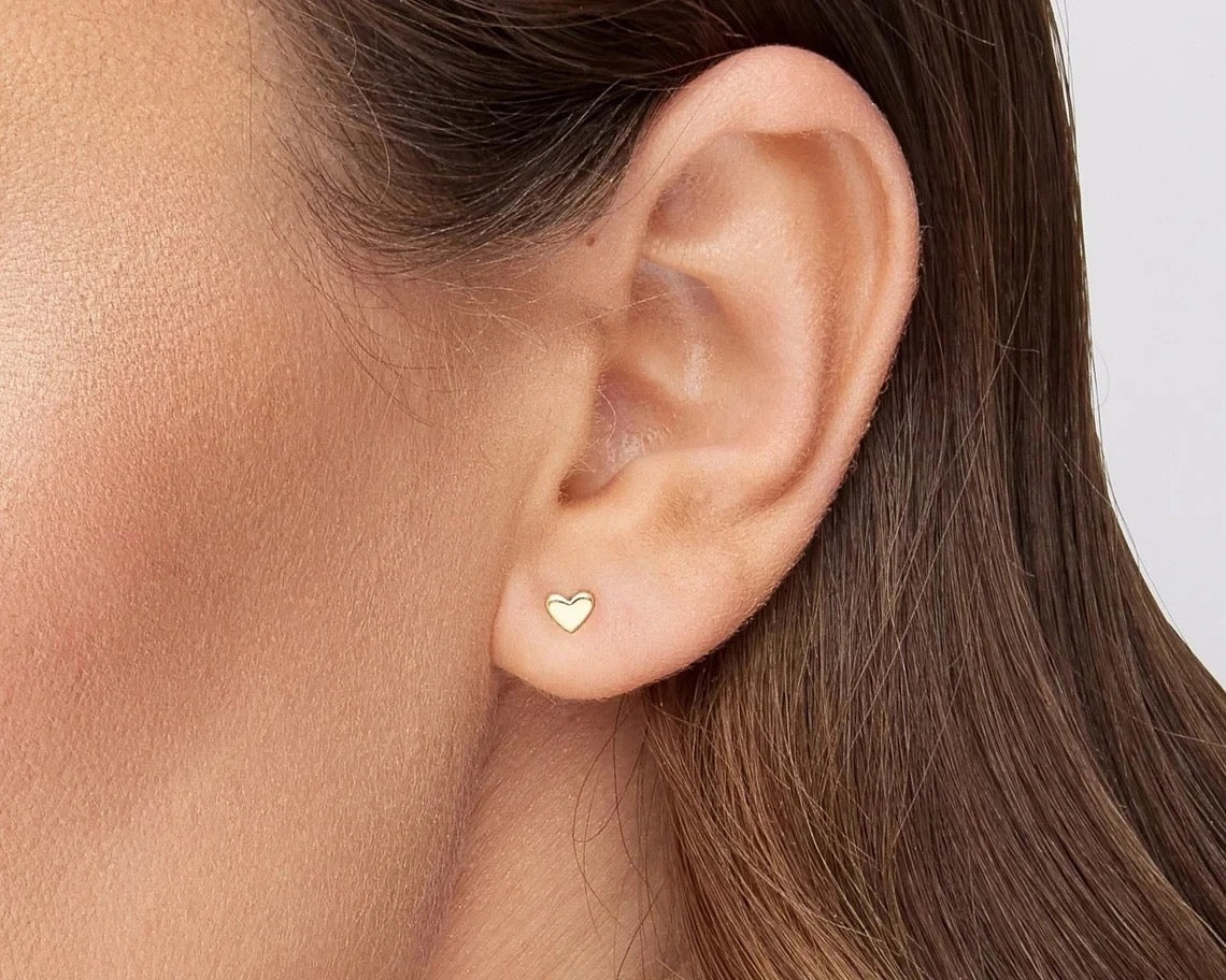 Mini Gold Heart Studs