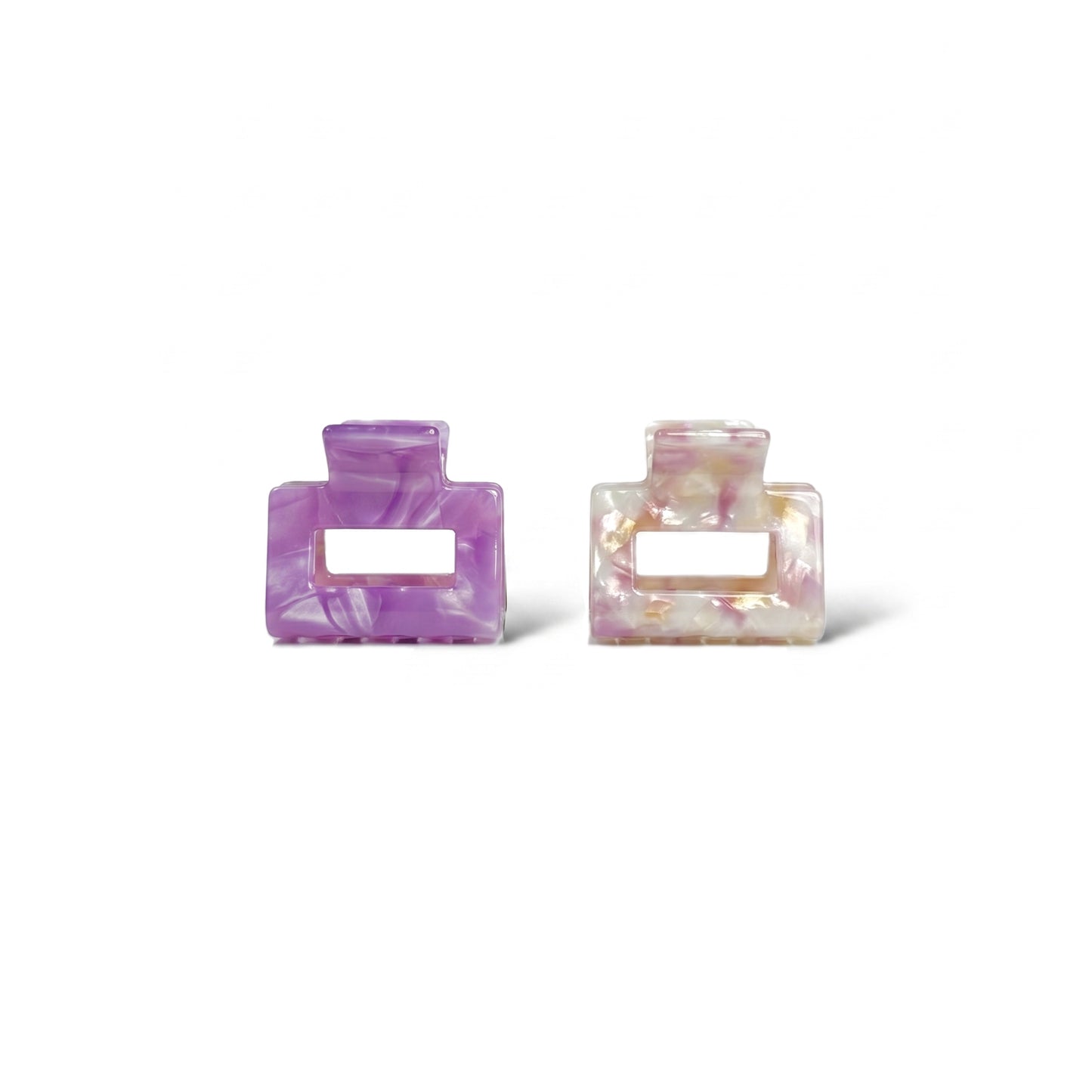 Ecofriendly Acetate Mini Square Claws - Sweetheart Set