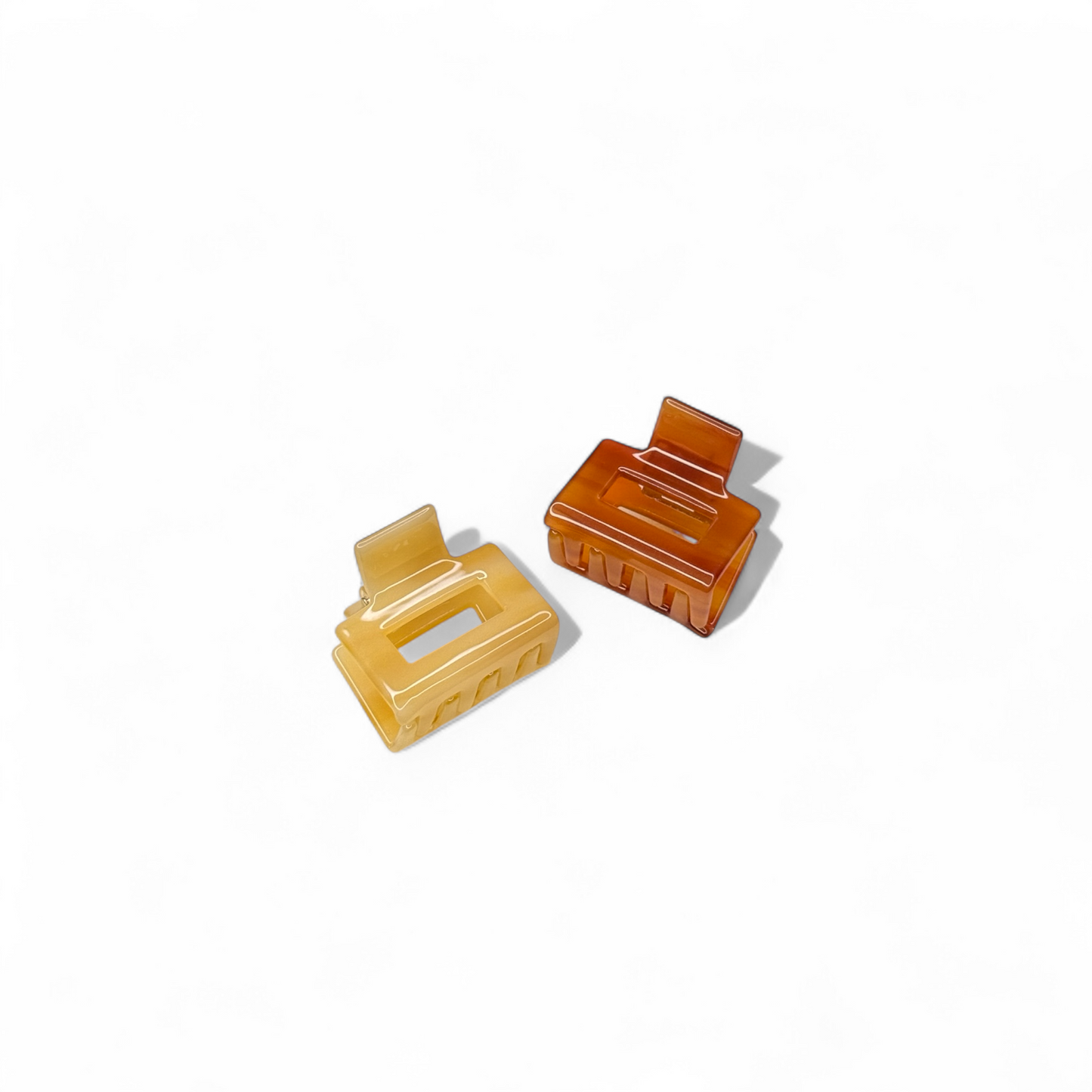 Ecofriendly Acetate Mini Square Claws - Blonde Set