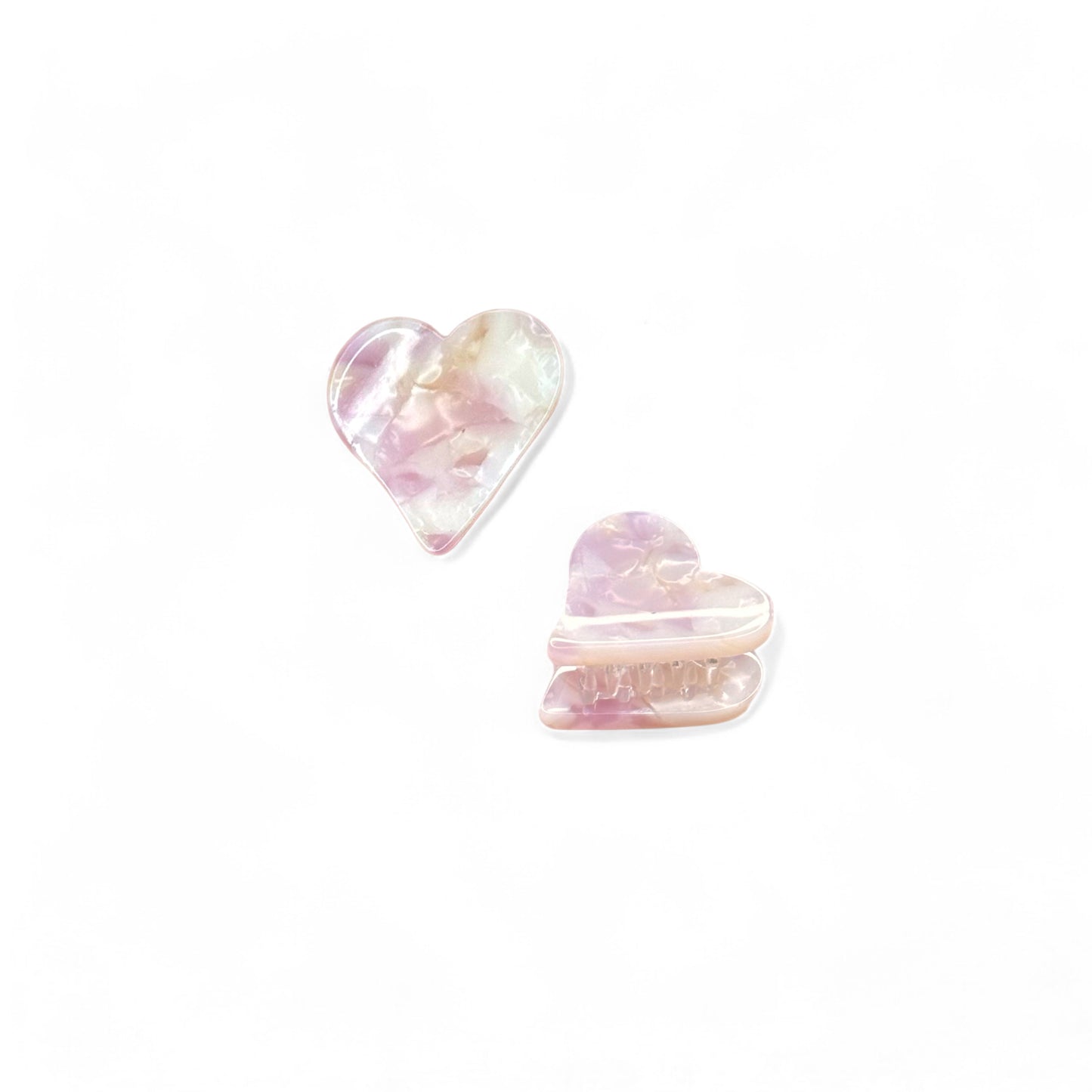Ecofriendly Acetate 2 Pack Mini Heart Claws - Sweetheart