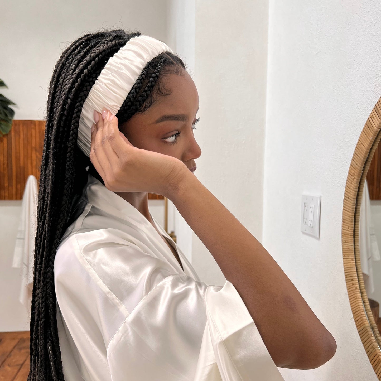 Vanity Organic Silk Headband - White