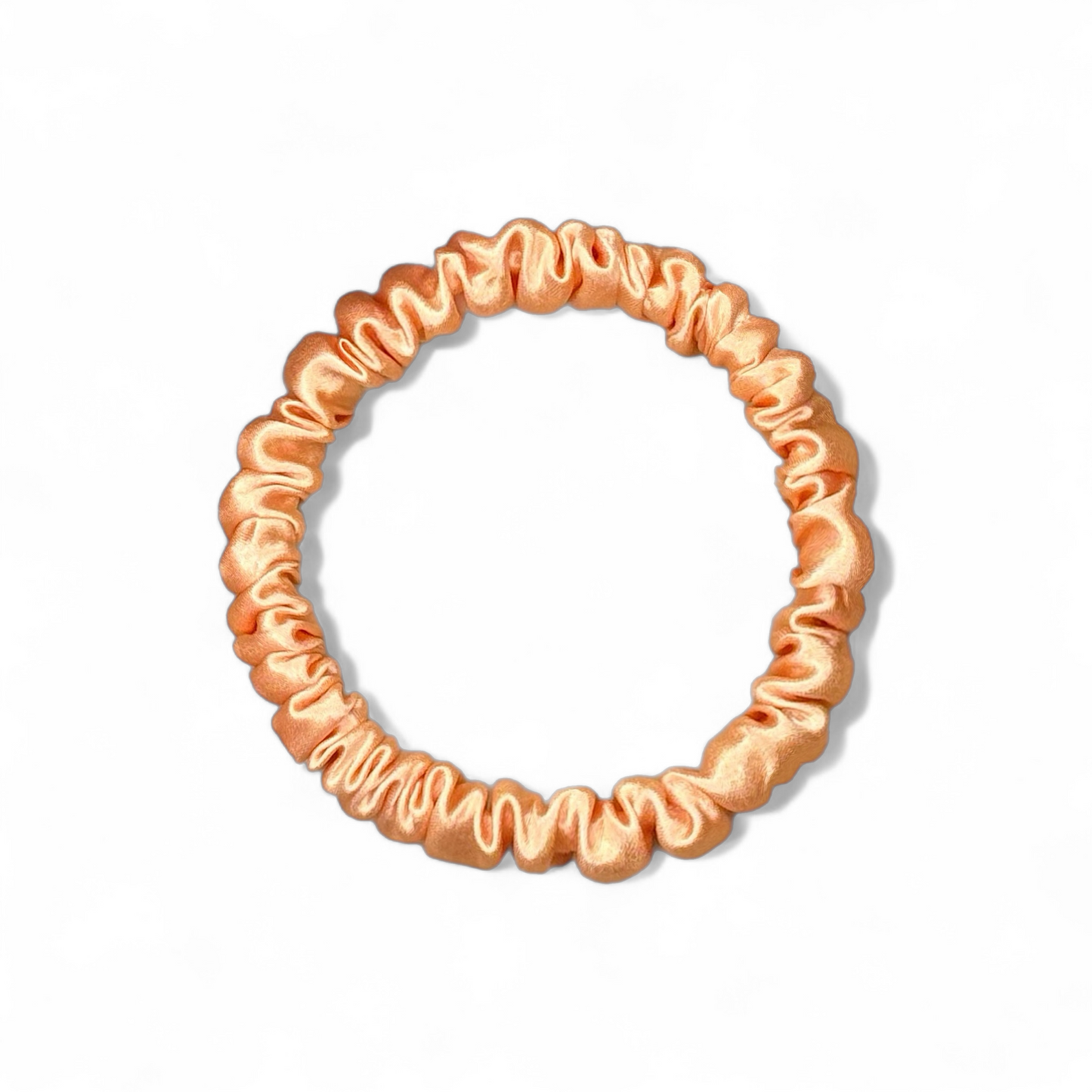Skinny Silk Scrunchies - Peach