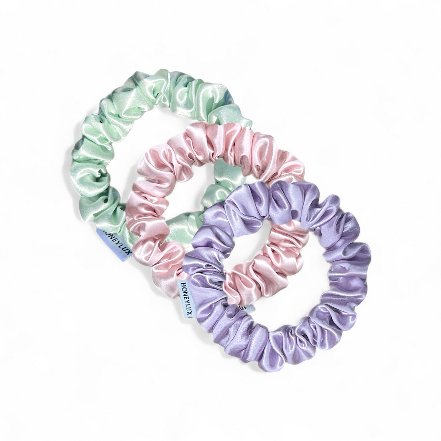 Silk Mini Scrunchie Set - Pastel Set