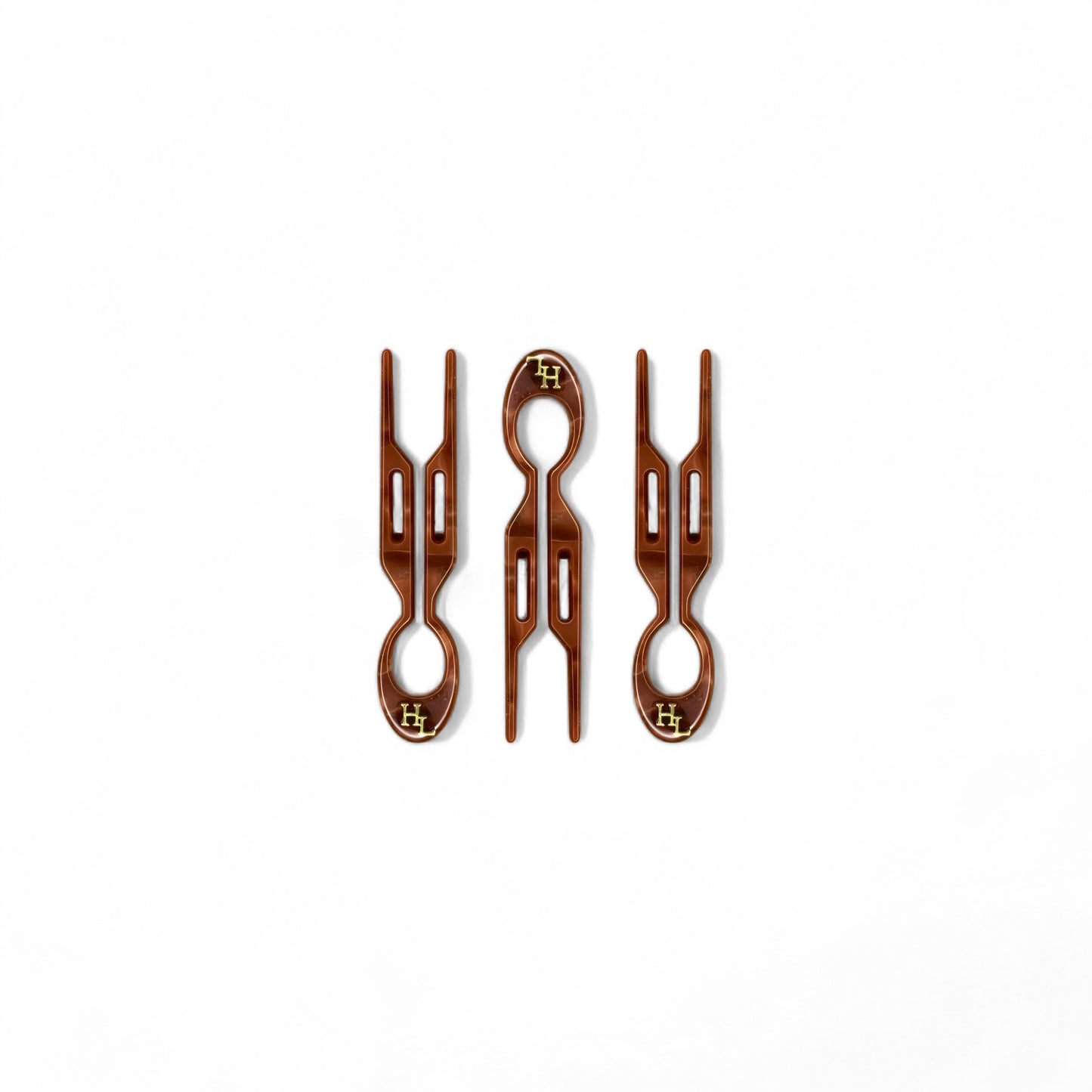 Acetate Hair Pin Pack - Walnut