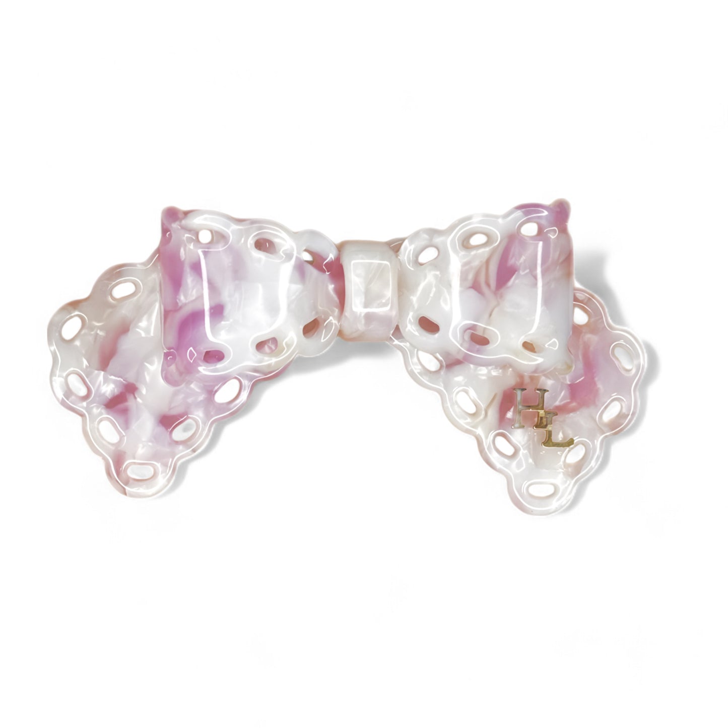 Acetate Bow Barrette - Sweetheart
