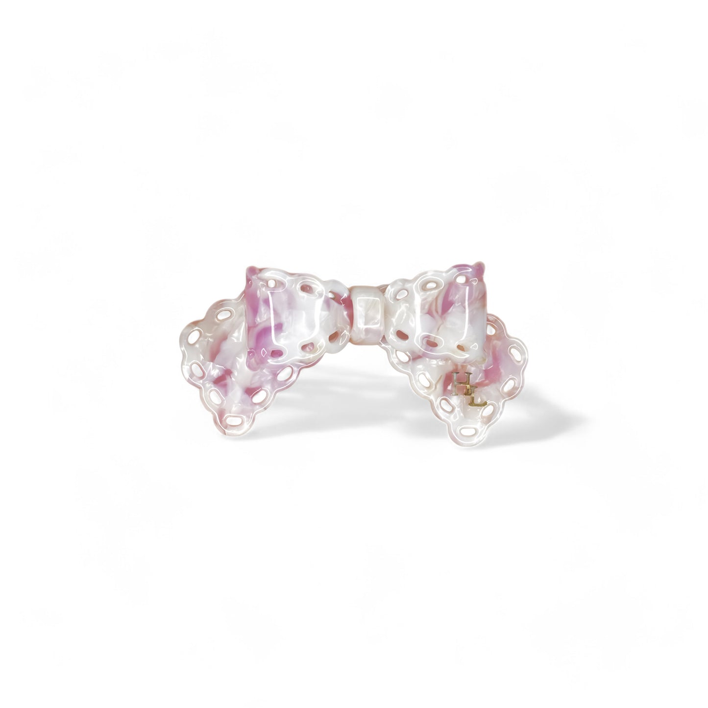 Acetate Bow Barrette - Sweetheart