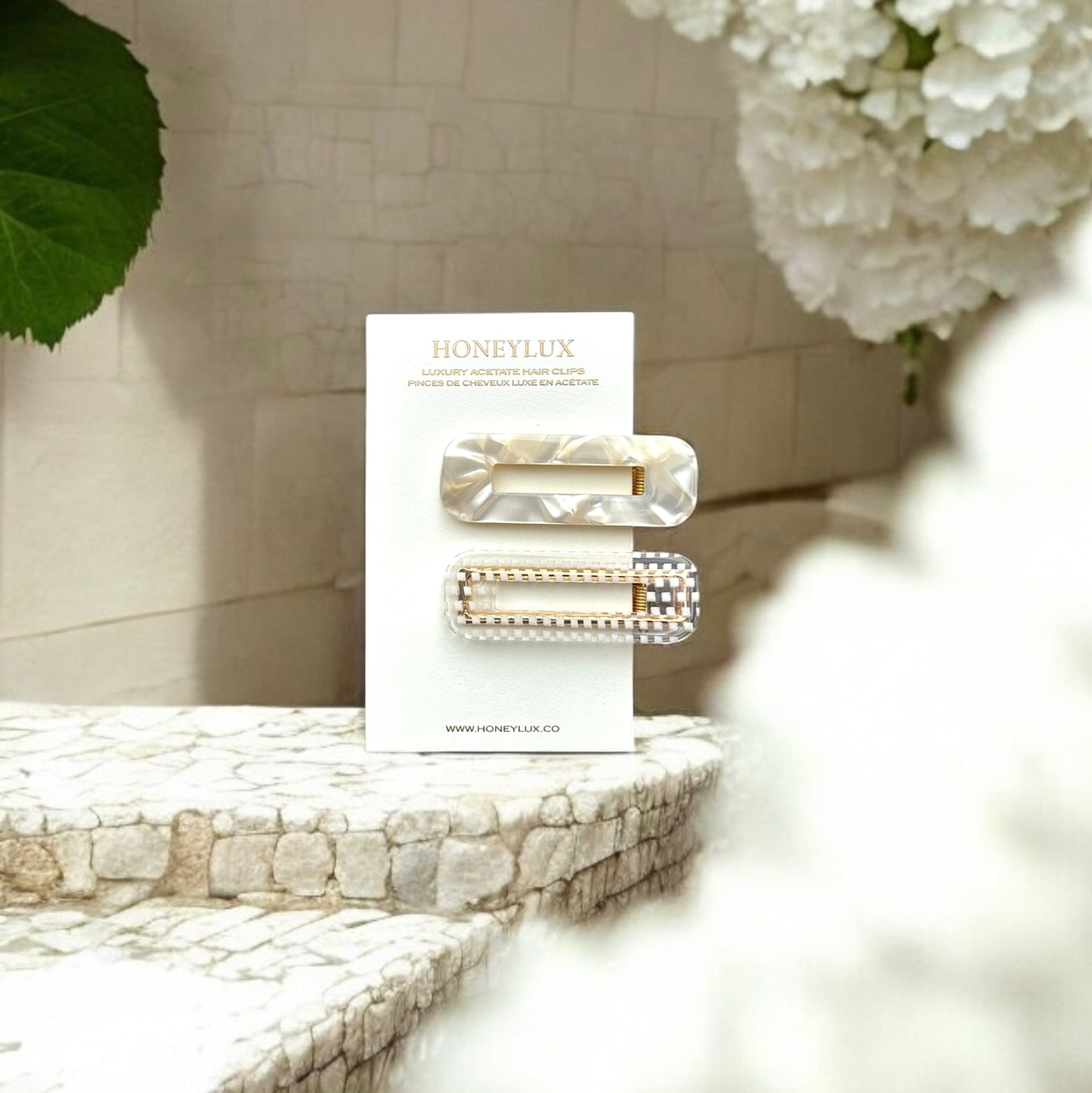 Duo Barrette Set - Linen