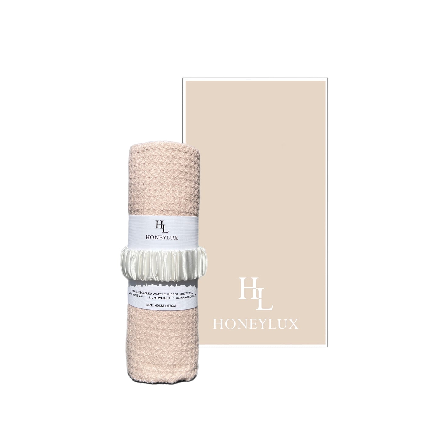 Small Waffle Towel - Nude