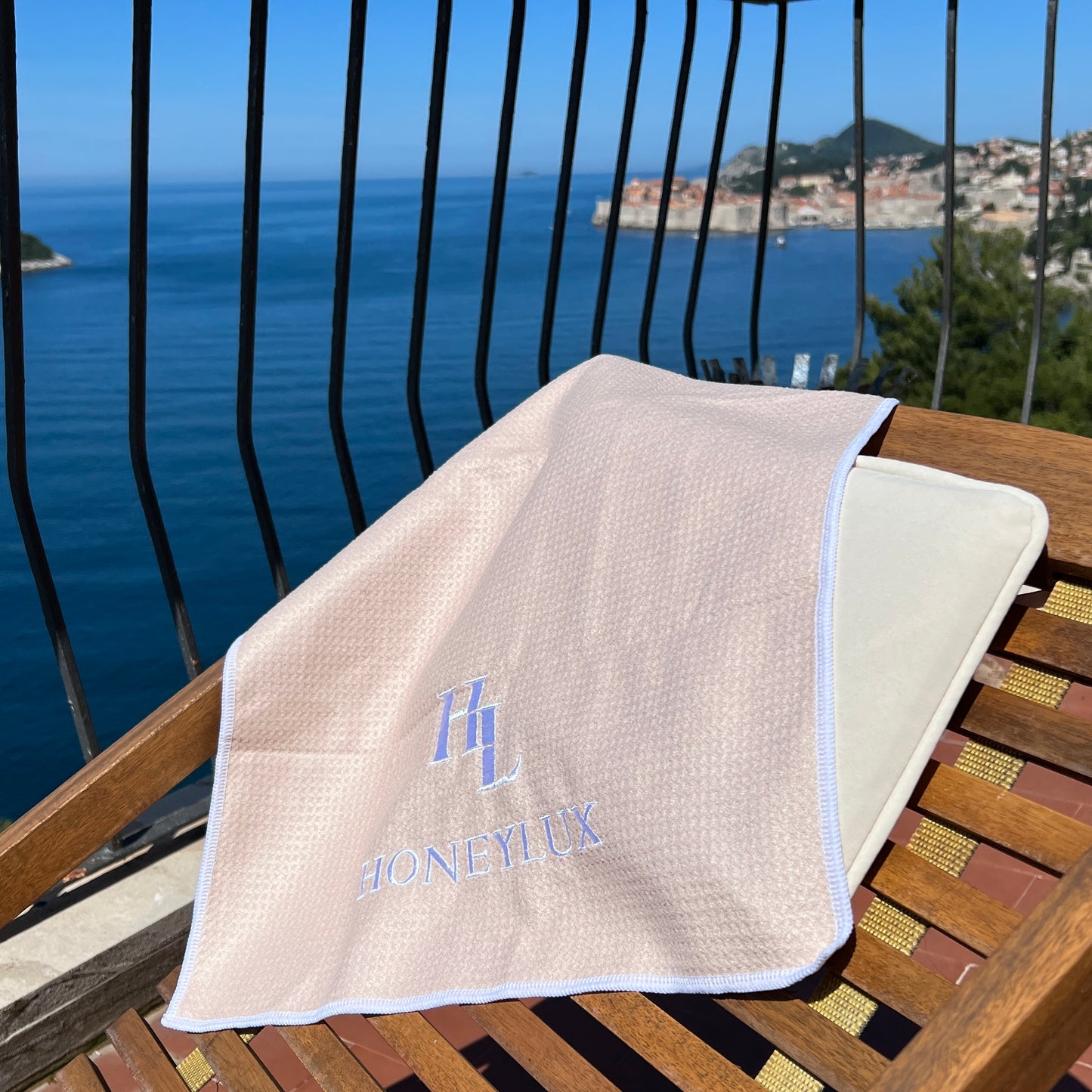 Small Waffle Towel - Nude