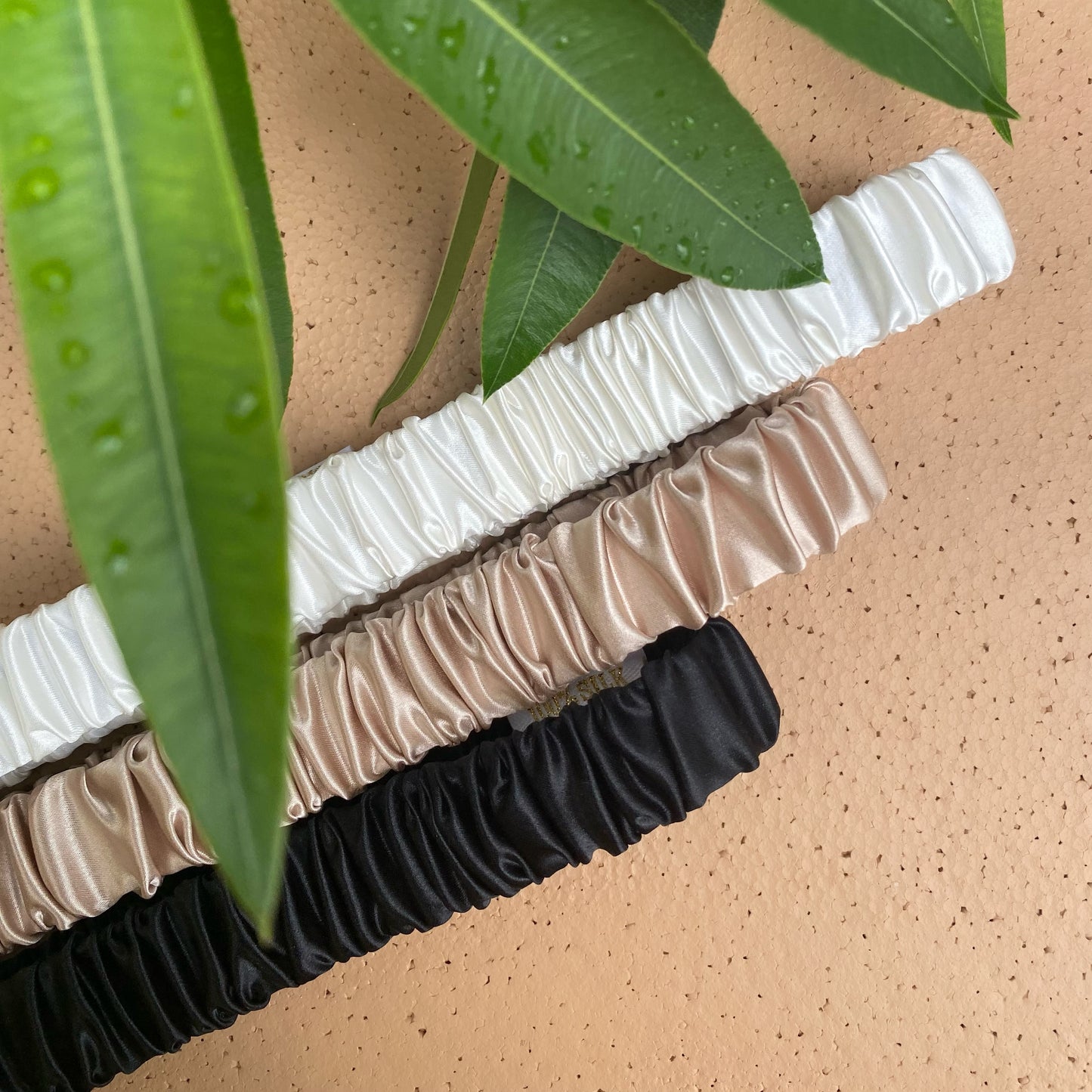 Midi Organic Silk Headband - Champagne