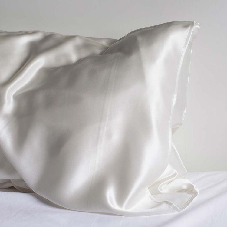 Queen Organic Silk Pillowcase - White