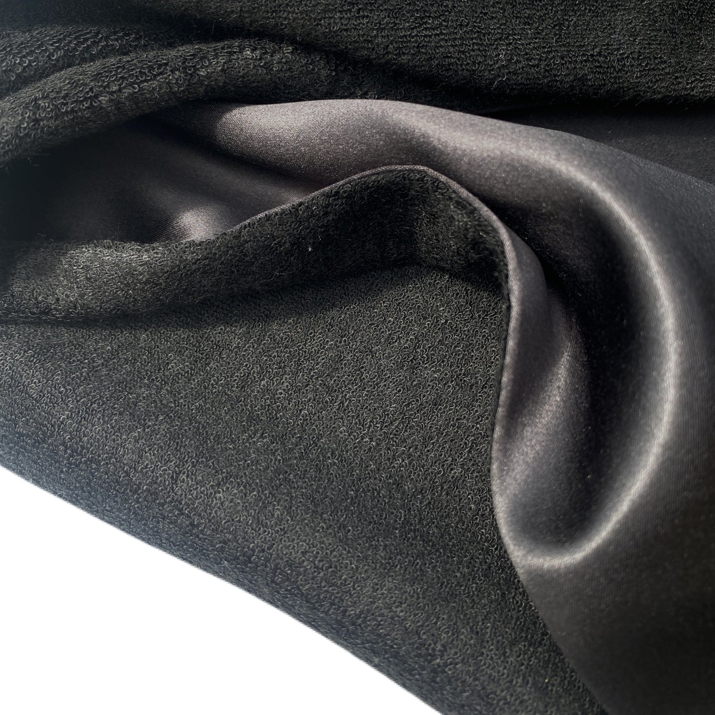 Reversible Silk Hair Wrap - Black