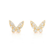 Mini Butterfly Gold Earrings