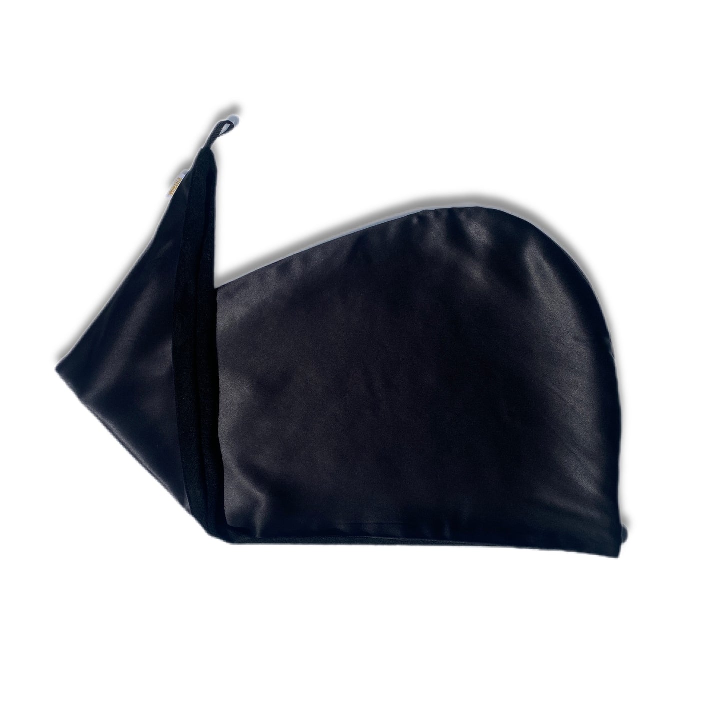 Reversible Silk Hair Wrap - Black