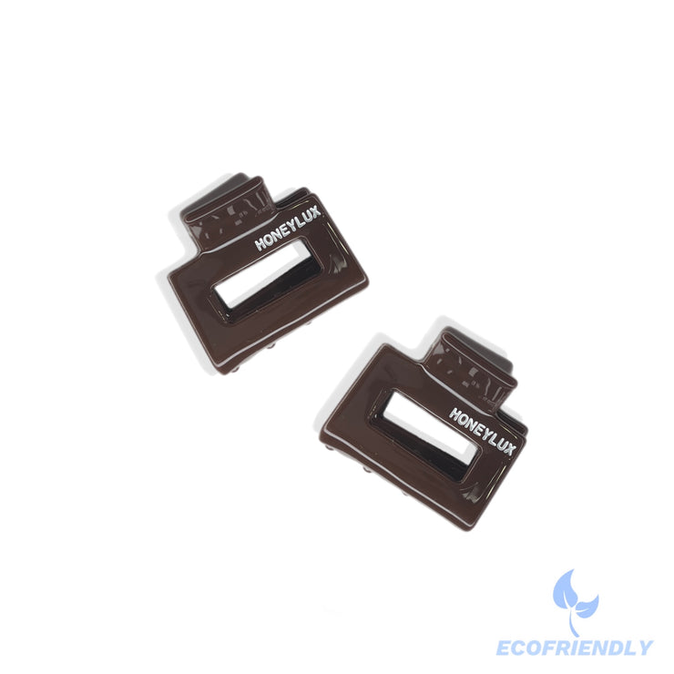 Ecofriendly Acetate 2 Pack Mini Square Claws - Chocolate
