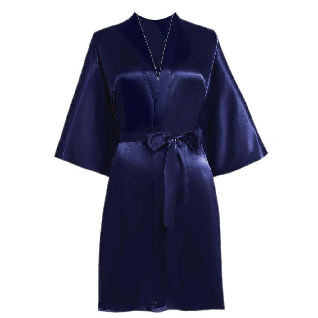 Organic Silk Robe - Royal Blue