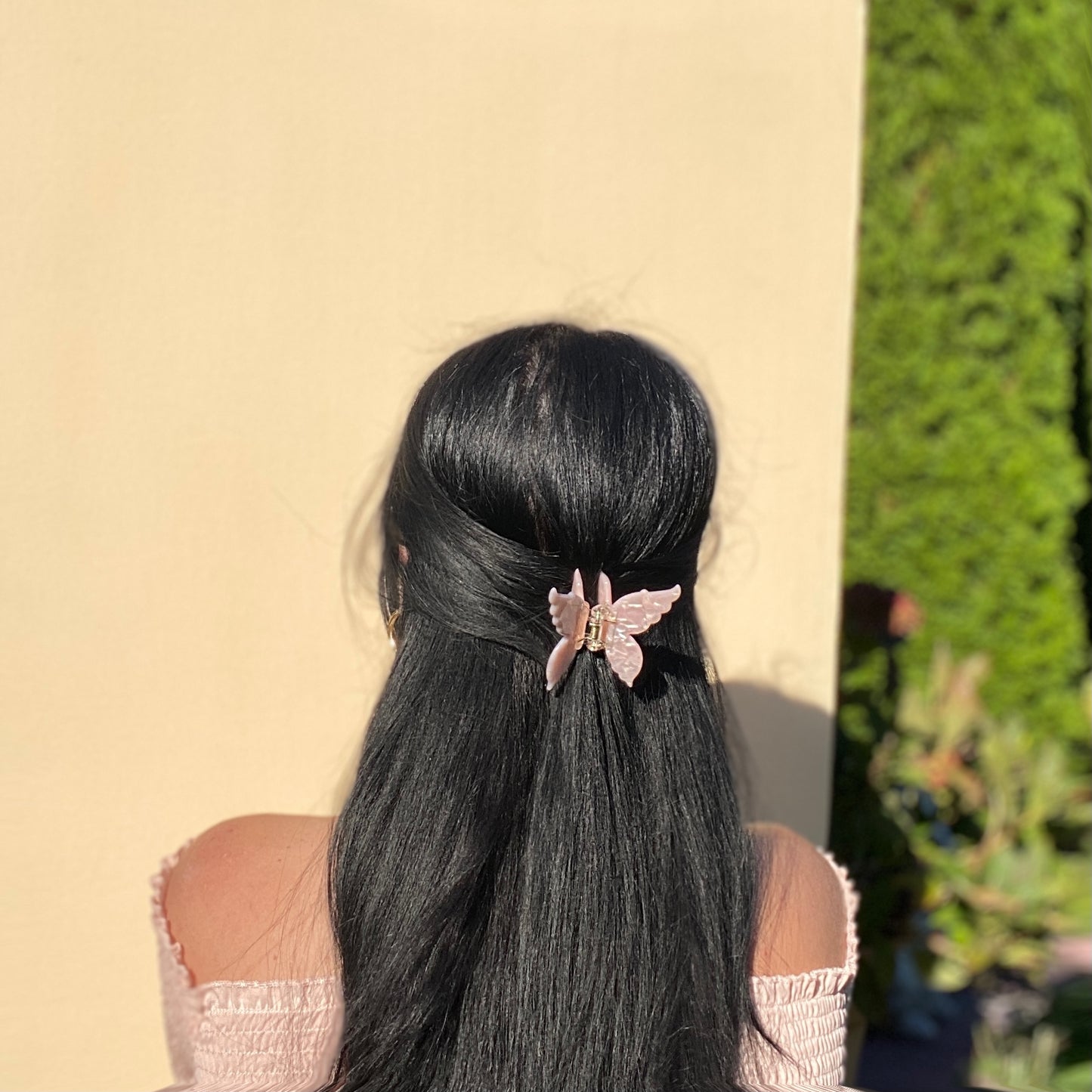 Ecofriendly Acetate Butterfly Claw - Sugar Pink