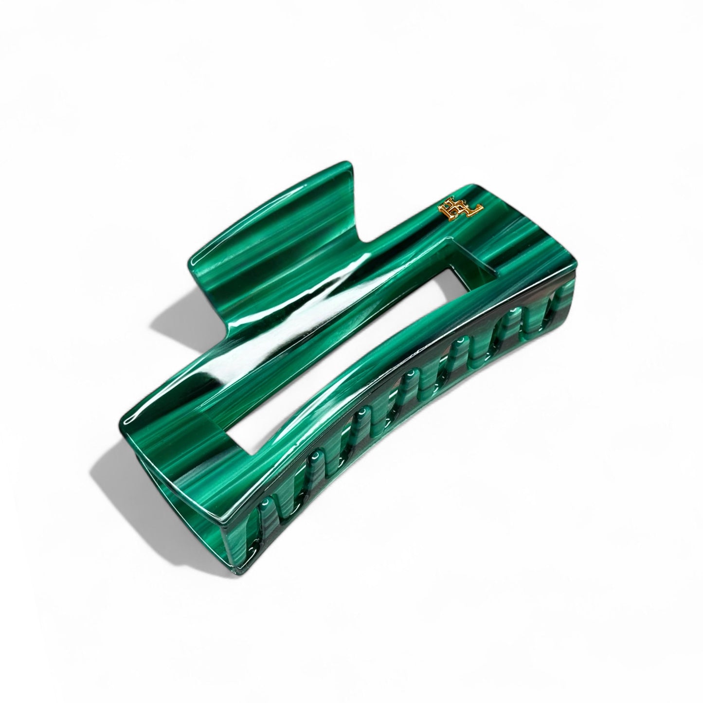 Ecofriendly Acetate Large Claw - Emerald