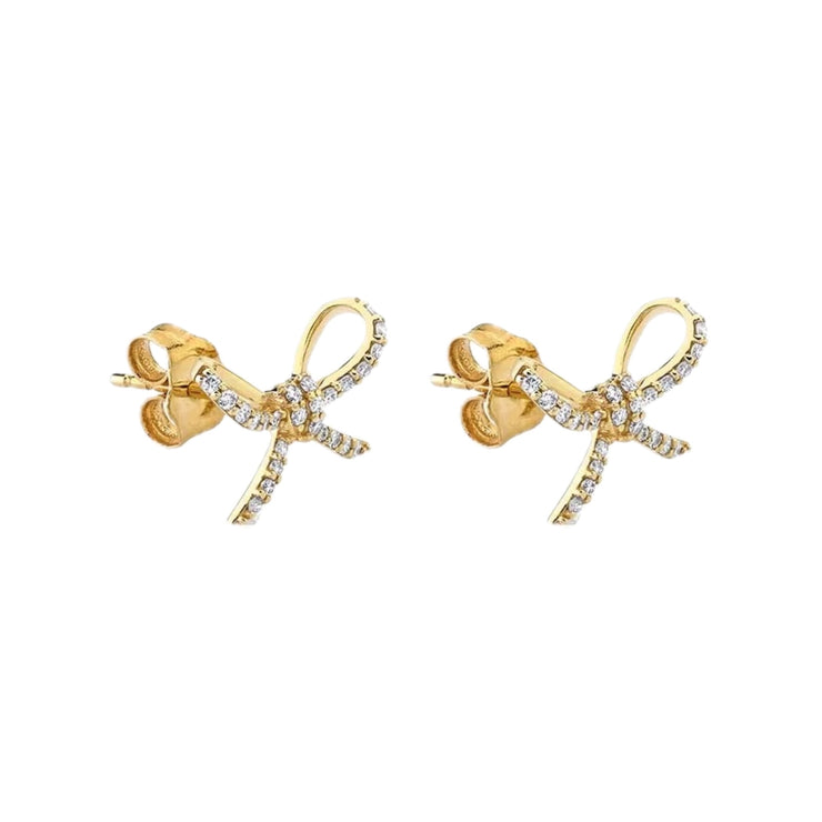 Zirconia Bow Earrings