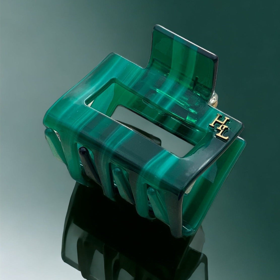 Ecofriendly Acetate Midi Clip - Emerald