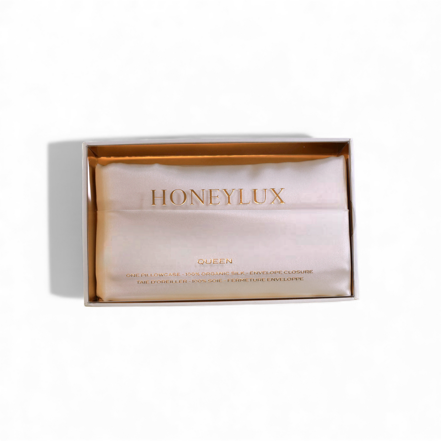 Queen Organic Silk Pillowcase - White