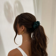 Organic Premium Silk Scrunchie - Pine