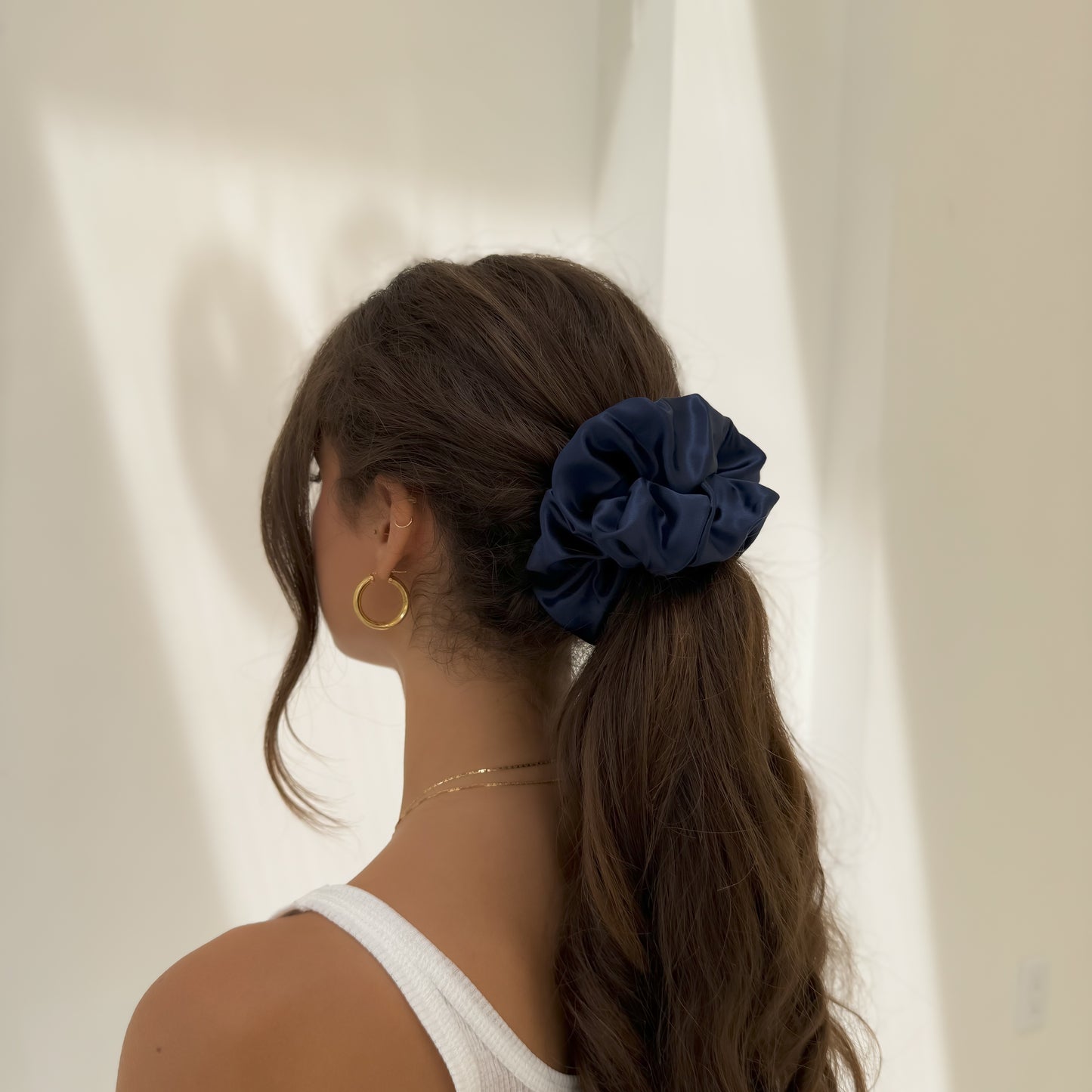 Organic XL Silk Scrunchie - Luna