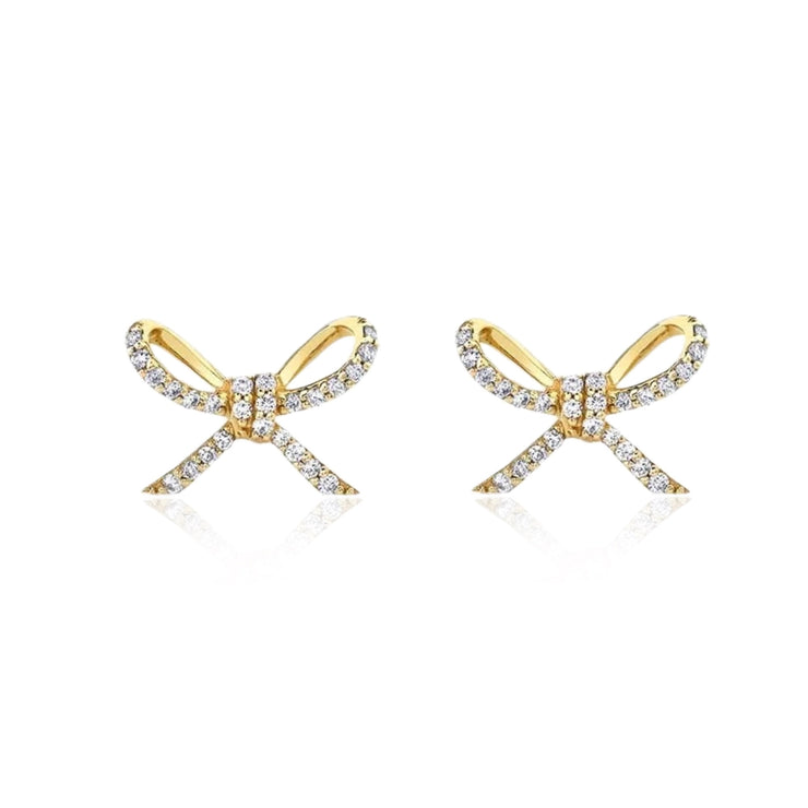 Zirconia Bow Earrings