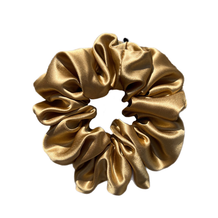 Organic Premium Silk Scrunchie - Gold