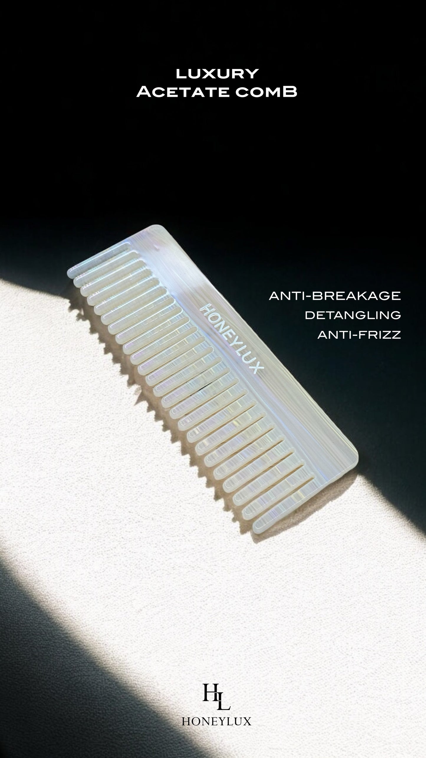 Acetate Detangling Comb - Riviera