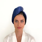 Reversible Silk Hair Wrap - Royal Blue