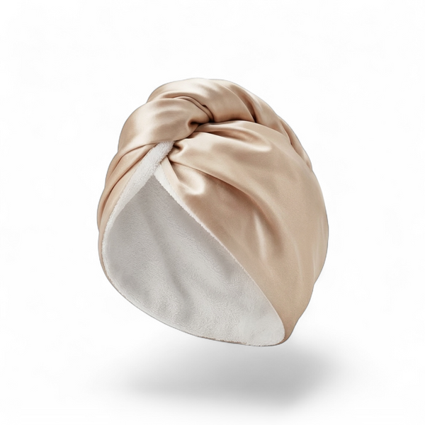 Reversilble Silk & Bamboo Towel Wrap - Champagne – HoneyLux Inc.