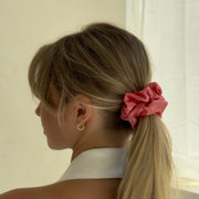 Organic Premium Silk Scrunchie - Watermelon